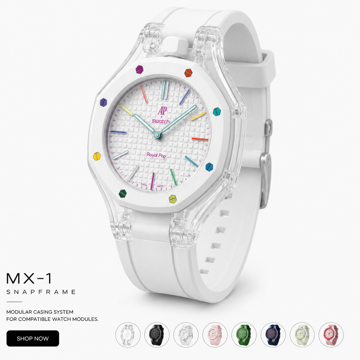 MX-1 SnapFrame — Transparent Modular Watch Frame